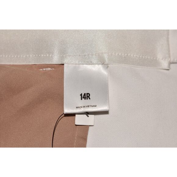 EXPRESS NEW $88 White Stylist Super High Rise Tapered Trouser Pants Size 14 - Picture 4 of 4